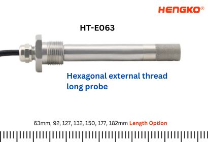 I2C Hexagonal rosca exterior sonda larga temperatura y humedad sonda integrada