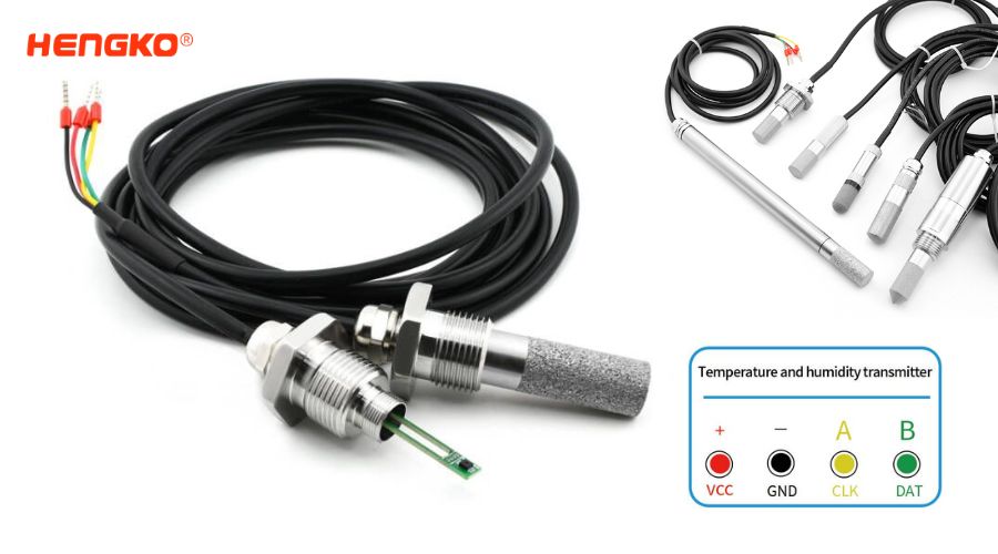 RS485 Hexagonal External Thread Temperature and Humidity Sensor