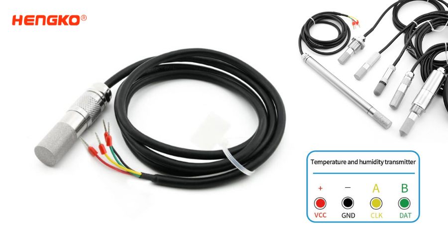 RS485 Round Head Knurling Temperature and Humidity Transmitter