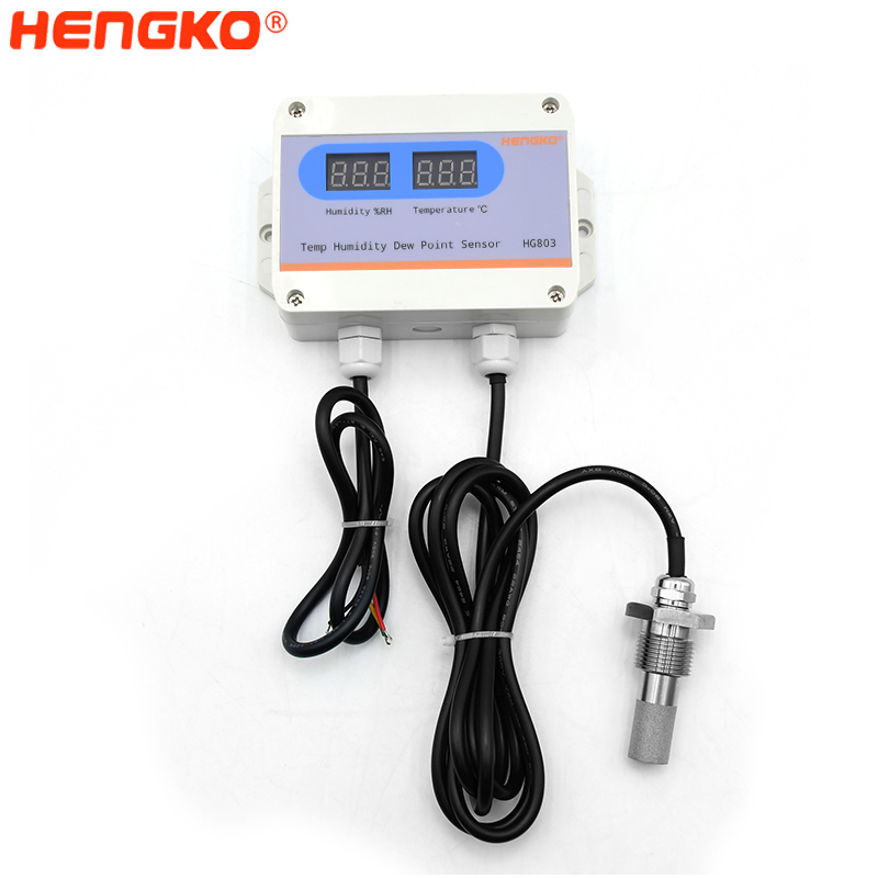 Dew Point Hexagonal Probe temperature humidity transmitter with display HG803