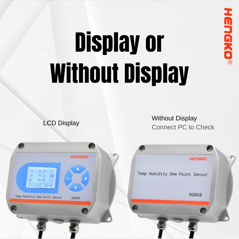 Display Option of HG808 Temperature Humidity Transmitter