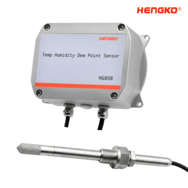 high temperature humidity transmitter with extended screw metal probe