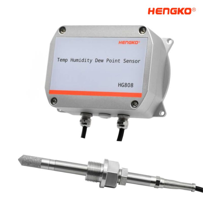 high temperature humidity transmitter with short screw metal probe hg808