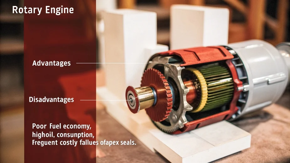 A diagram showing the internals of a Wankel rotary engine